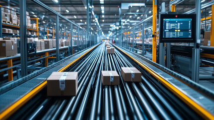 Efficient sorting system for packages in a modern warehouse environment during daylight hours