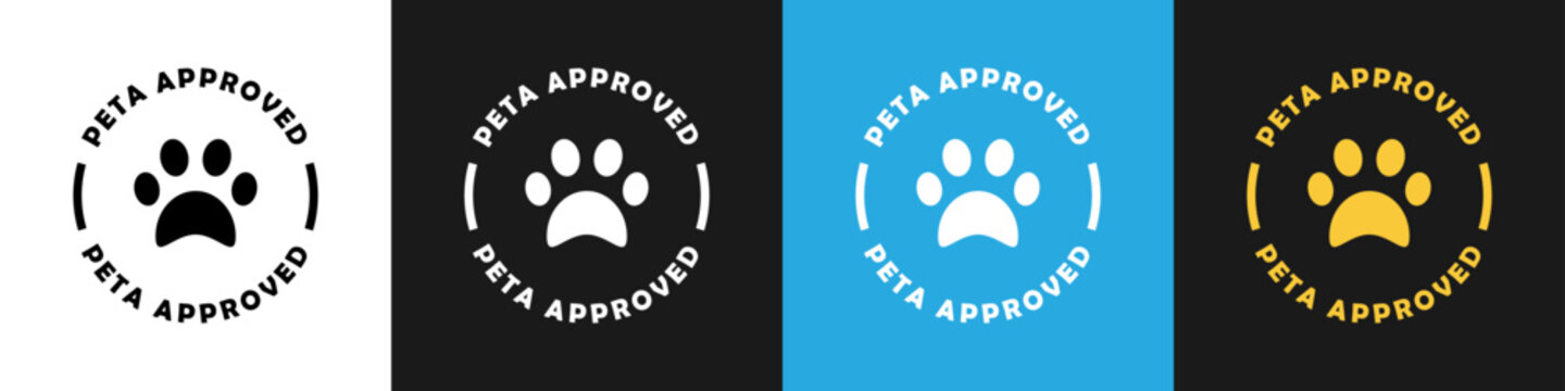 PETA approved sign on diffrent backgrounds.