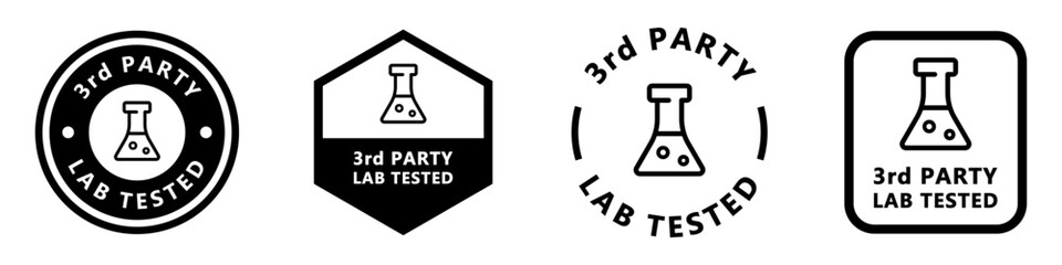 Third Party Lab Tested vector stamp isolated on different backgrounds. © Roxy1