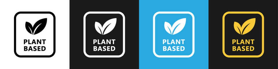 Plant Based - vector icon isolated on different backgrounds.
