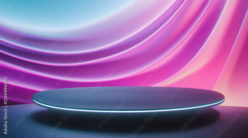Aufkleber dynamic abstract light show digital studio motion graphics modern art low angle creative visualizati