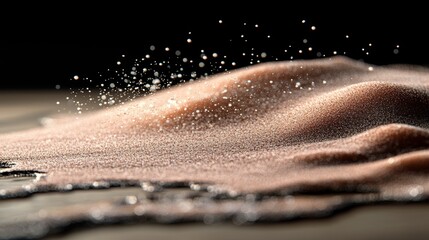 Fire sparks with motion blur create an abstract texture background, photographed over a black backdrop with a slow shutter