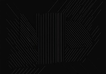 Black Friday typography banner. Black Friday modern linear typography text illustration isolated on black background. Design template for Black Friday sale banner