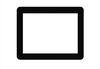 Black outlined rectangular, black frame icon