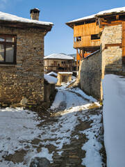 Winter view of Village of Kovachevitsa, Bulgaria