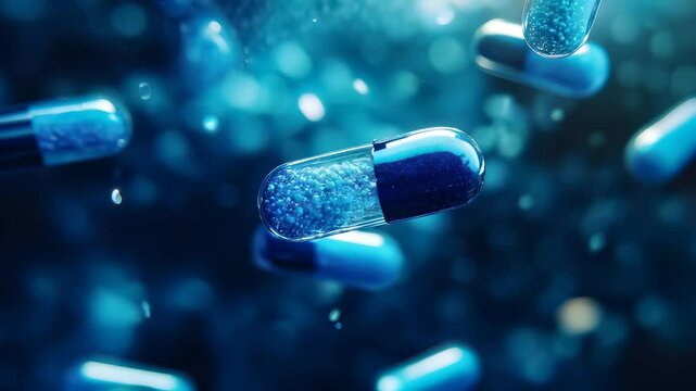 Blister pack of yellow pills held against a colorful background. Representing modern medicine, pharmaceuticals, and the aesthetics of healthcare in a vibrant world.