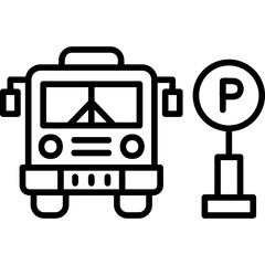 Bus Parking Icon
