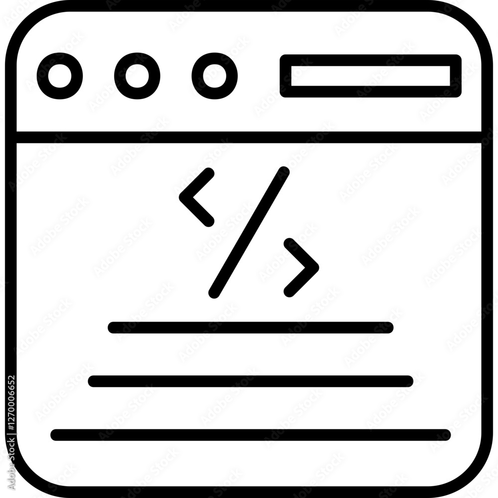 Wall mural coding icon