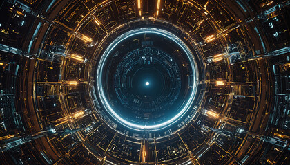 Fototapeta premium The Future of Space and Technology with Artificial Intelligence