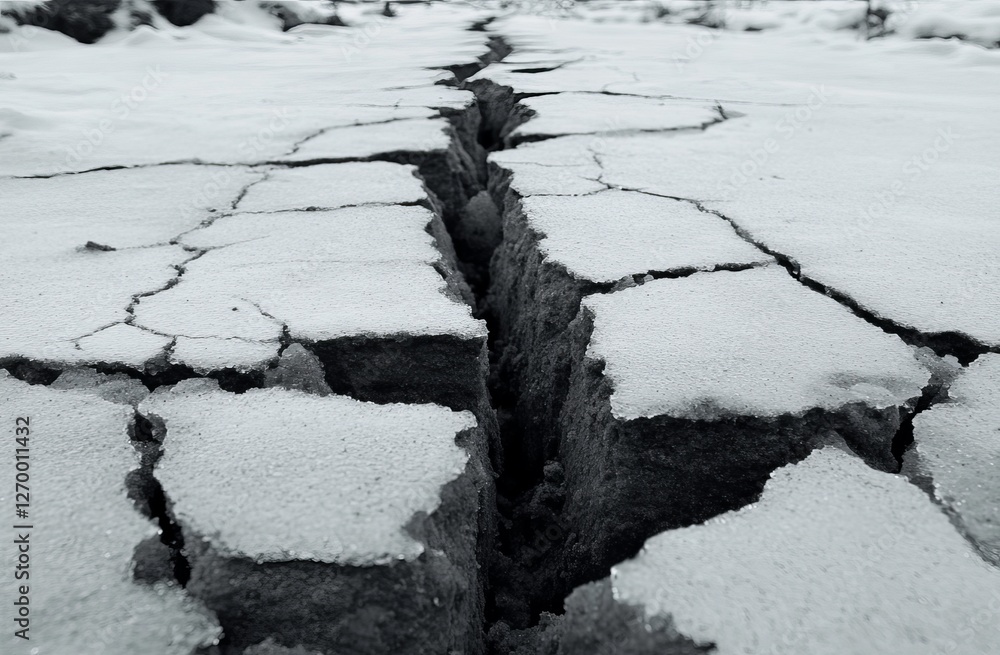 Poster create a texture of cracks. breaks in the land surface due to an earthquake. an ancient wall with ne