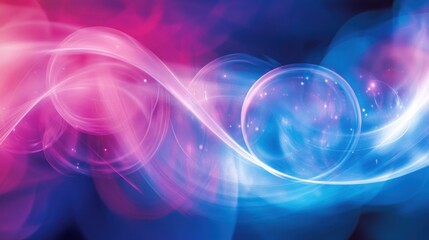 Obraz premium Abstract Light Painting with Spheres and Swirls in Vibrant Colors