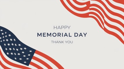 Vector image celebrating memorial day with american flag theme