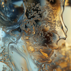 Abstract Liquid Texture with Fluid Motion and Flowing Patterns