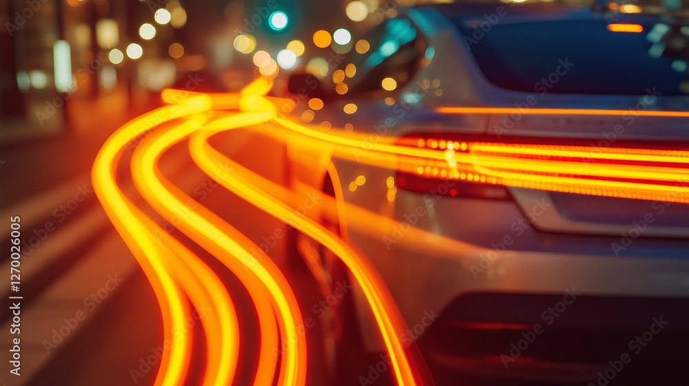 Poster High-speed Wi-Fi signal in motion, representing futuristic internet connectivity, fast data transmission, and advanced digital communication technology, Generative AI