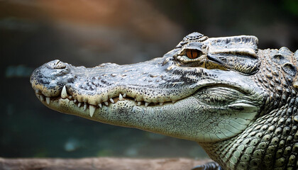 Obraz premium Close-Up of a Crocodile
