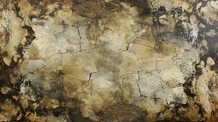 Fototapeta premium Textured abstract background with cracks and earthy tones