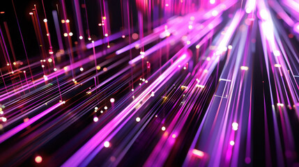 Obraz premium Colorful light trails create dynamic and vibrant abstract background, showcasing blend of pink, purple, and white hues that evoke sense of energy and movement