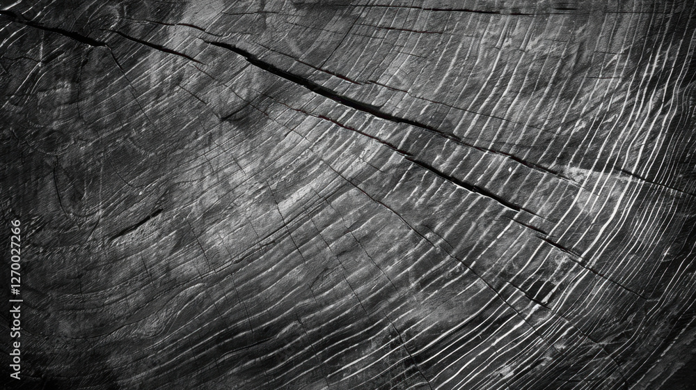 Poster close up of textured tree trunk showing intricate patterns and cracks, highlighting natural beauty o