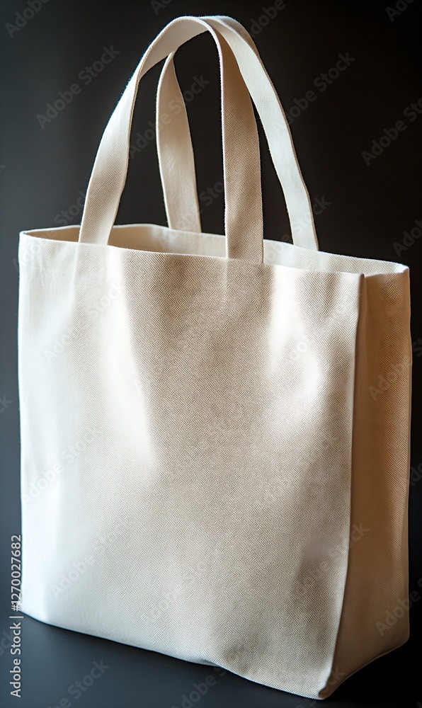 Poster clean and stylish canvas tote bag with reliable structure and modern design : generative ai