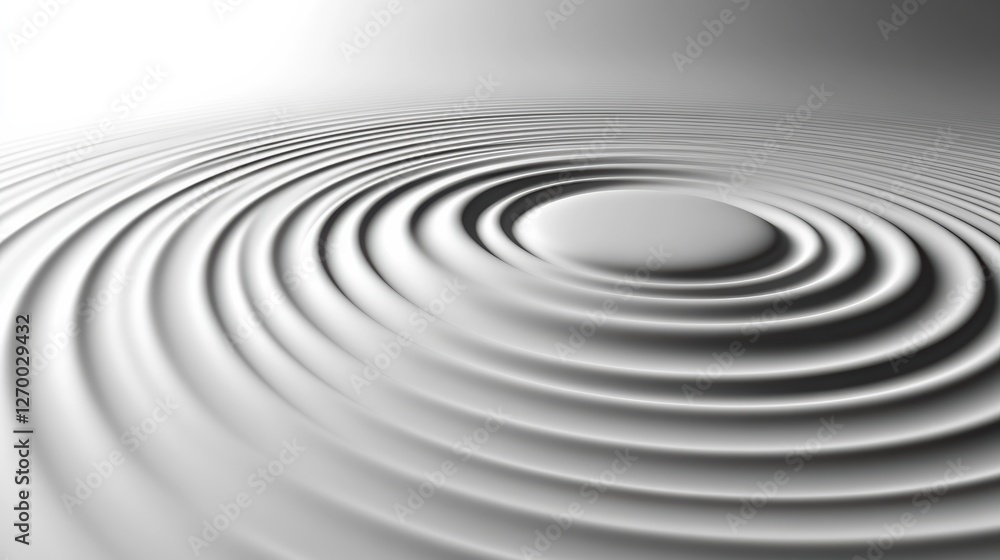 Poster creating ripples abstract patterns of circles in a minimalist setting digital art calm environment t