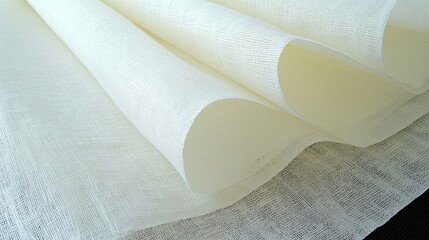 Unveiling the delicate texture of sheer fabric textile studio product photography soft lighting close-up view textile art