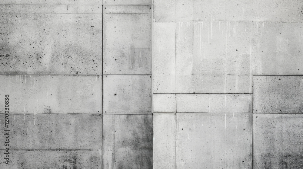 Poster concrete wall texture with varying shades and patterns, showcasing industrial design and modern arch