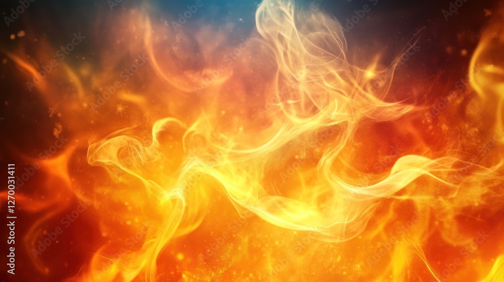 Poster abstract fiery background with dynamic flames and smoky textures effect