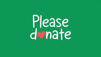 A request for donations with a heart displayed clearly