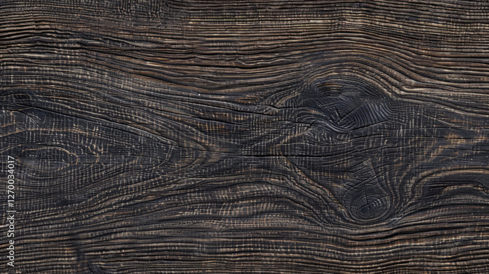 Poster dark textured wood surface with intricate grain patterns, ideal for backgrounds or design elements