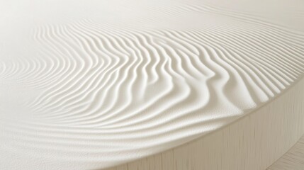 Serene sand patterns modern gallery art installation minimalist environment top-down view tranquility concept