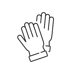 Fototapeta premium Line icon with household gardening gloves