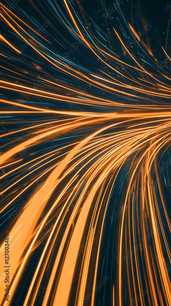 Aufkleber radiant streaks of orange and blue light swirling in a dynamic motion creating an energetic visual m