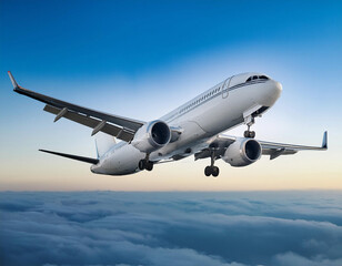 Obraz premium Image of a Passenger Airplane Flying