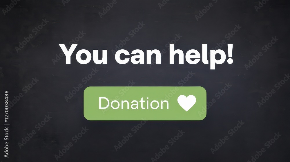 Poster image features text that encourages donations for a good cause