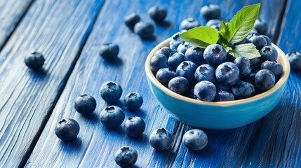 Vibrant Blueberries in a Bowl: A Healthy and Delicious Summer Treat