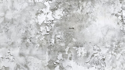 Fototapeta premium textured wall with peeling paint and weathered appearance, showcasing shades of gray and white, creating rustic and aged look