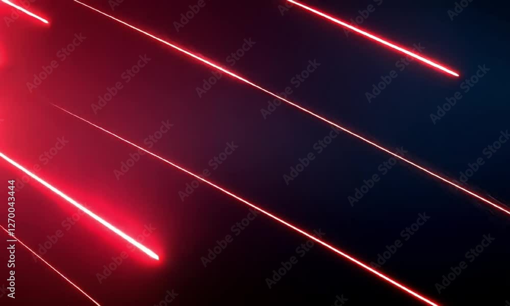 Poster vibrant red light streaks against a deep blue background, creating a dynamic and modern visual effec