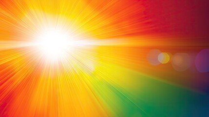 Obraz premium Abstract burst of bright colorful light rays