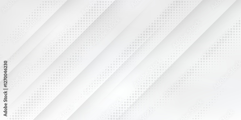 Poster white background with dynamic curve line elegant graphic design elements. dots halftone gray color p