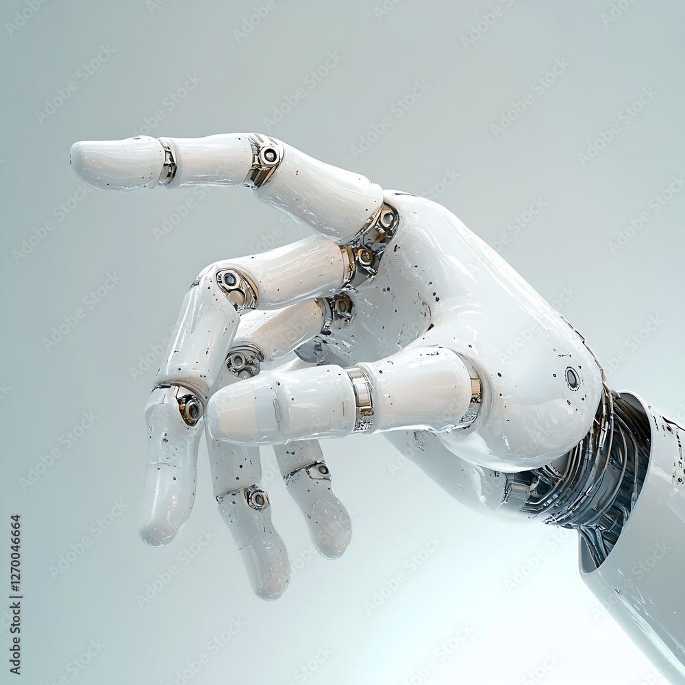 Leinwandbilder futuristic robotic hand with articulated joints demonstrating precision and technology in a modern s