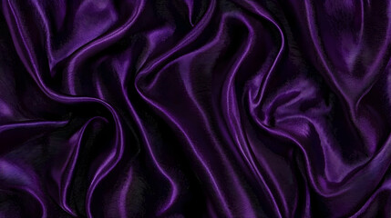 Obraz premium Luxurious Purple Silk Draped Fabric Texture Background for Design