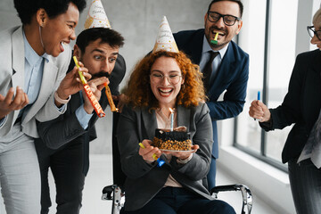 Celebrating a birthday in the office