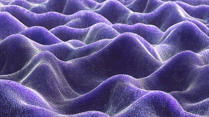 Purple abstract wavy landscape, digital rendering, textured surface, background design, website graphic