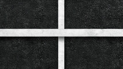 Fototapeta premium A bold asphalt street scene featuring prominent start and finish line signs, set against an intriguing black abstract backdrop.