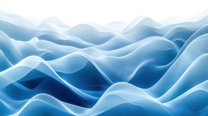 Obraz premium Abstract Blue Waves Background: A Serene and Modern Design Element