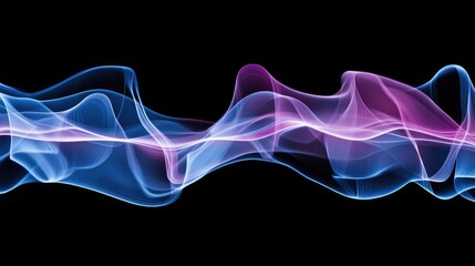 Flowing digital waves in a vibrant gradient of electric blue and neon pink, glowing softly.