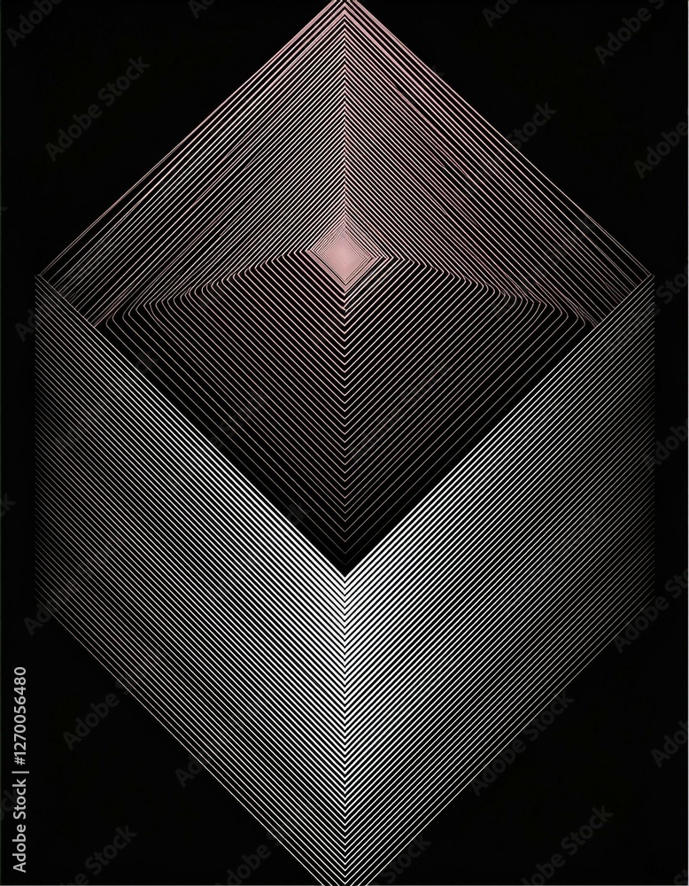 Poster abstract geometric line design element. generated image