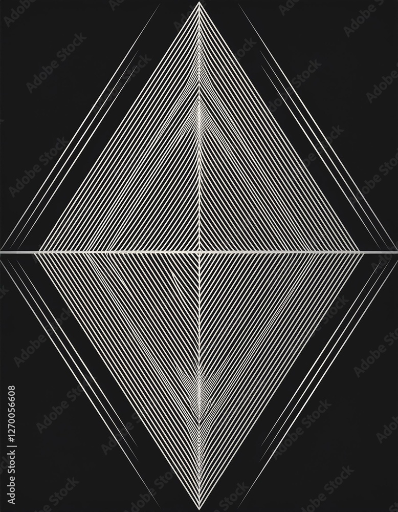 Poster abstract geometric line design element. generated image