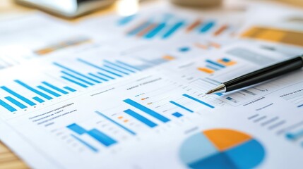 A close-up of a construction project budget report with financial charts, cost estimations, and architectural plans, ensuring clear and detailed analysis of project costs.
