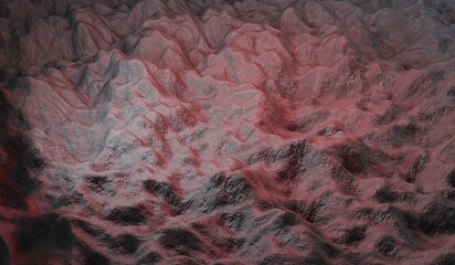 Rough surface, uneven ground level, 3D illustration